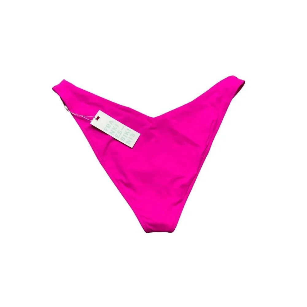 NWT Frankies Bikinis Enzo Cheeky Bikini Pink Bottom-sz XL